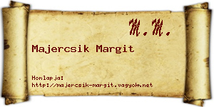 Majercsik Margit névjegykártya